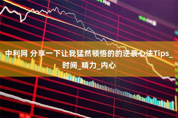 中利网 分享一下让我猛然顿悟的的逆袭心法Tips_时间_精力_内心